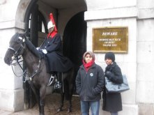 Trying to stay warm at the Calvary.